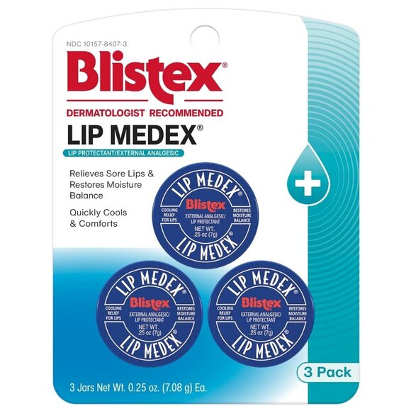 Lip Medex 3 Pack - Medicated Lip Balm for All, Clear, Hydrating, Cooling & Prote - Picture 1 of 5